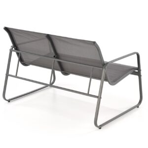 Aiamööblikomplekt CONOR (diivan + 2 tugitooli + kohvilaud), tumehall / helesinine