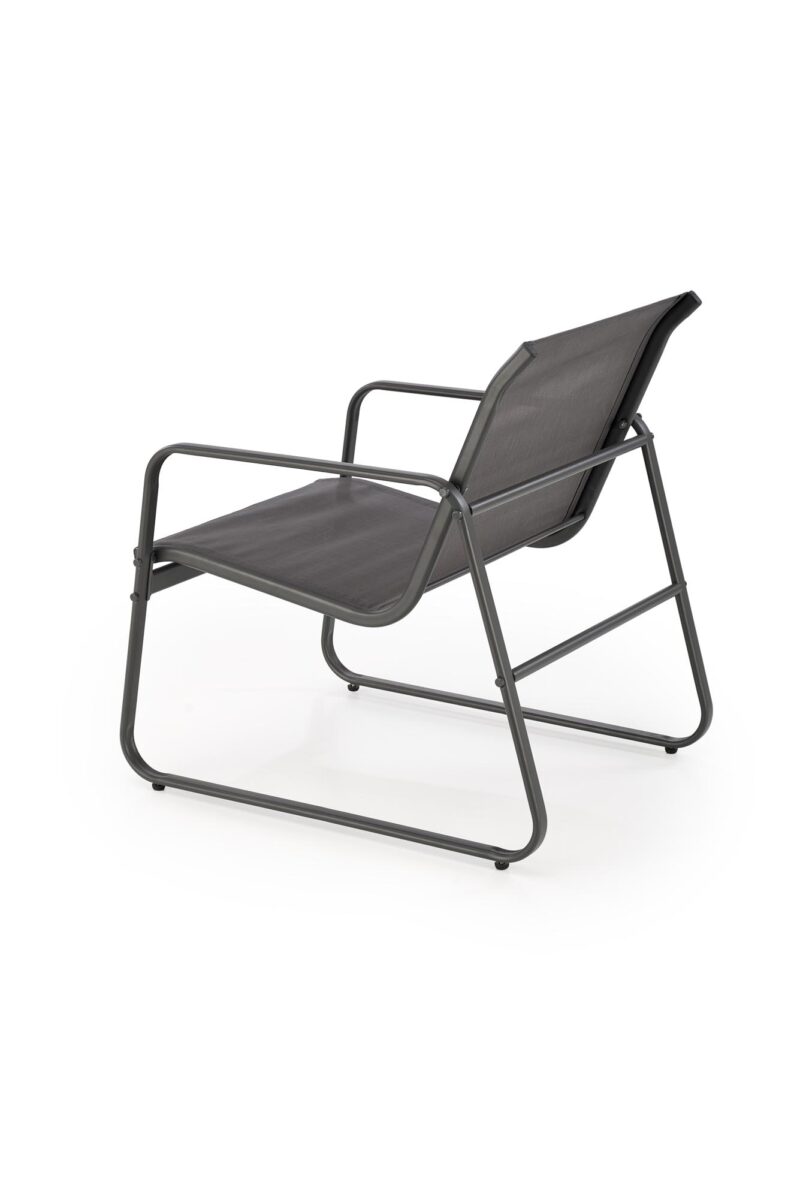 Aiamööblikomplekt CONOR (diivan + 2 tugitooli + kohvilaud), tumehall / helesinine