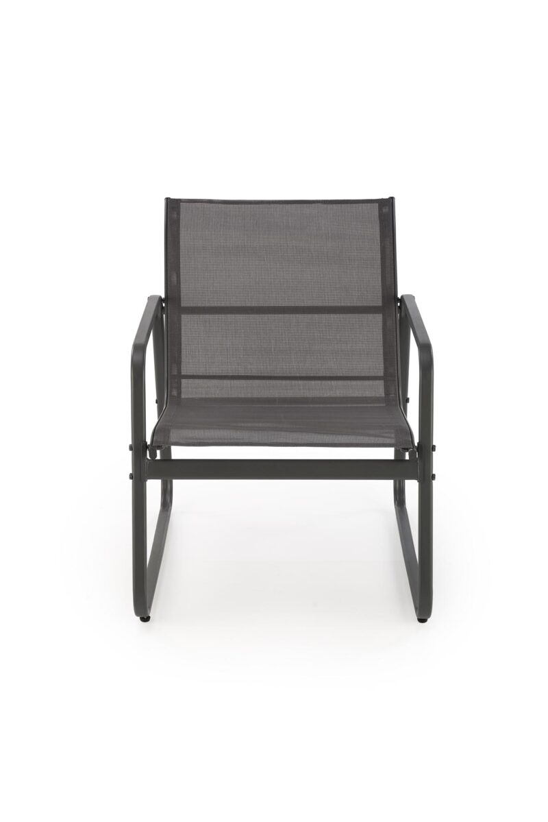 Aiamööblikomplekt CONOR (diivan + 2 tugitooli + kohvilaud), tumehall / helesinine