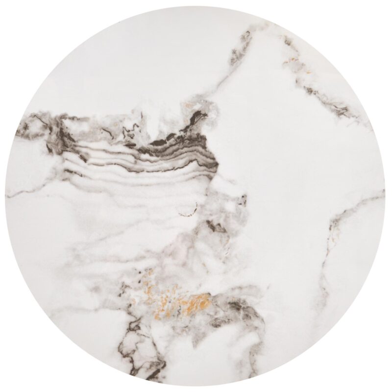 Kohvilaua komplekt GILDA, valge marmor / must