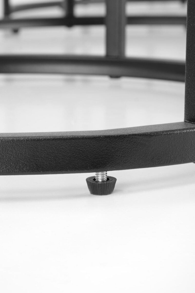 Kohvilaua komplekt GILDA, valge marmor / must