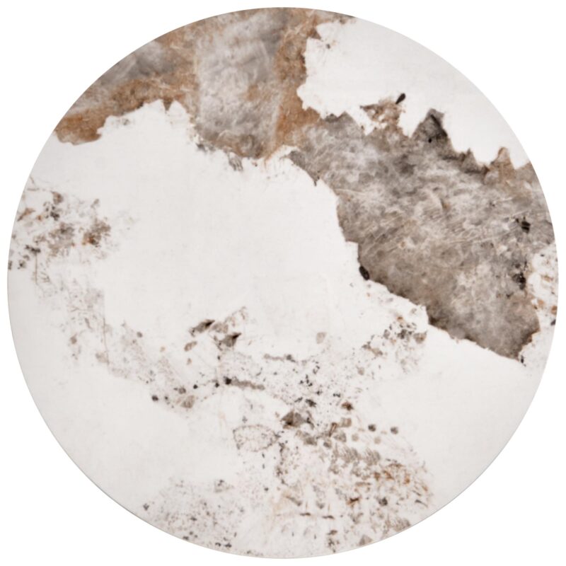 Kohvilaua komplekt INES, beež marmor / valge