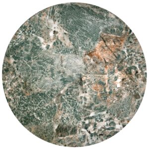 Kohvilaud INESA, roheline marmor / must