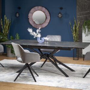 Pikendatav Söögilaud VITORINO, must marmor