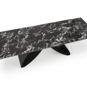 Söögilaud HILARON, must marmor / must