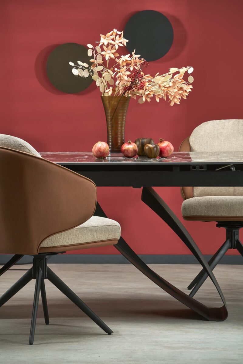 Söögilaud HILARON, must marmor / must