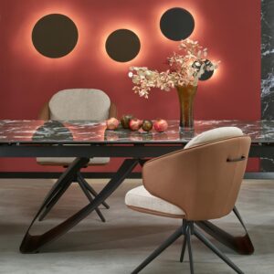 Söögilaud HILARON, must marmor / must