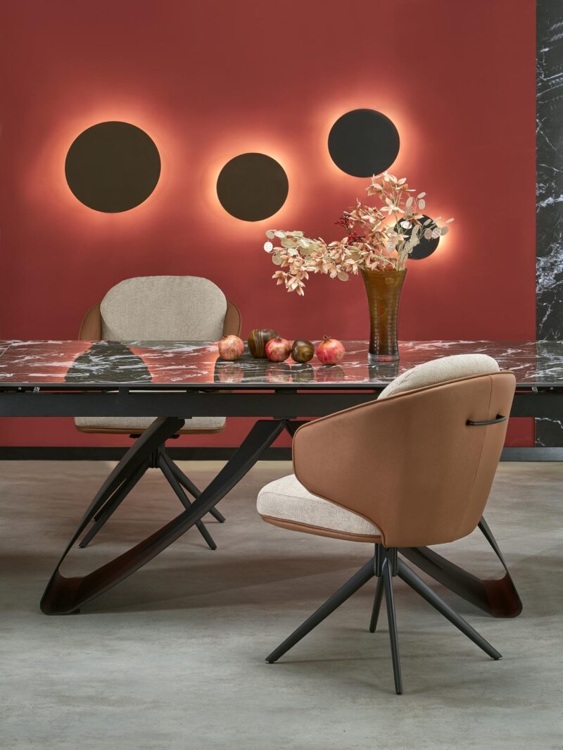 Söögilaud HILARON, must marmor / must