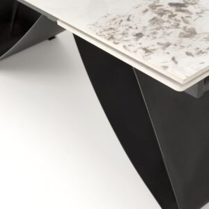 2010001201182_10 Pikendatav söögilaud HILARA, valge marmor / must