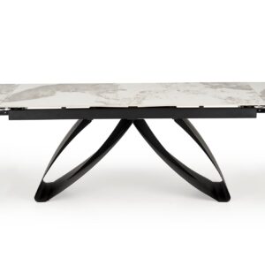 2010001201182_12 Pikendatav söögilaud HILARA, valge marmor / must