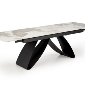 2010001201182_13 Pikendatav söögilaud HILARA, valge marmor / must