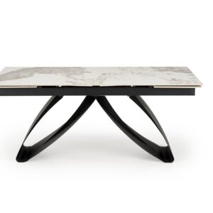 2010001201182_16 Pikendatav söögilaud HILARA, valge marmor / must
