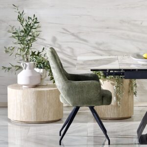 Stacked from 2 images. Method=A (R=8,S=4) Pikendatav söögilaud HILARA, valge marmor / must