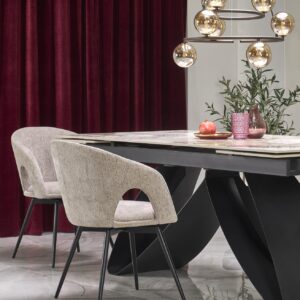 Stacked from 4 images. Method=A (R=8,S=4) Pikendatav söögilaud HILARA, valge marmor / must