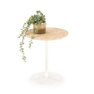 Kohvilaud TRAVON S, travertiin / valge