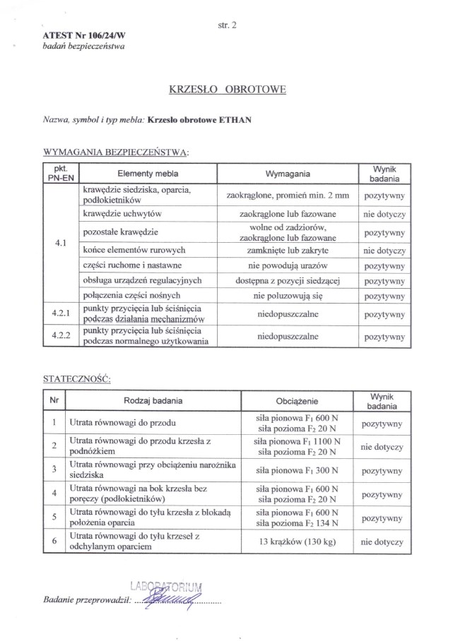 Kontoritool ETHAN, hall