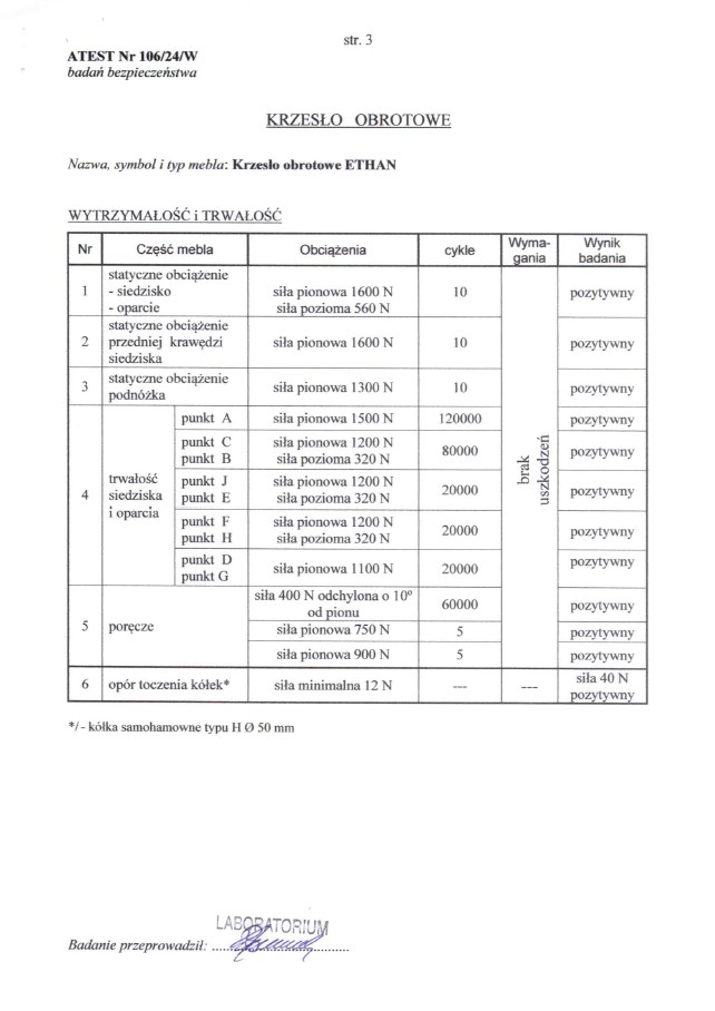 Kontoritool ETHAN, hall