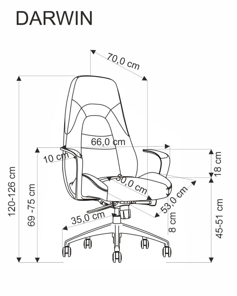 Kontoritool DARWIN, cappuccino
