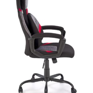 Kontoritool JENSEN, must / hall / punane