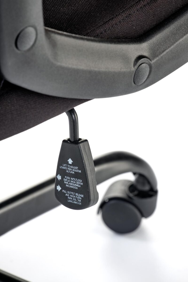 Kontoritool JENSEN, must / hall / punane