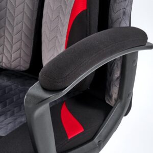 Kontoritool JENSEN, must / hall / punane