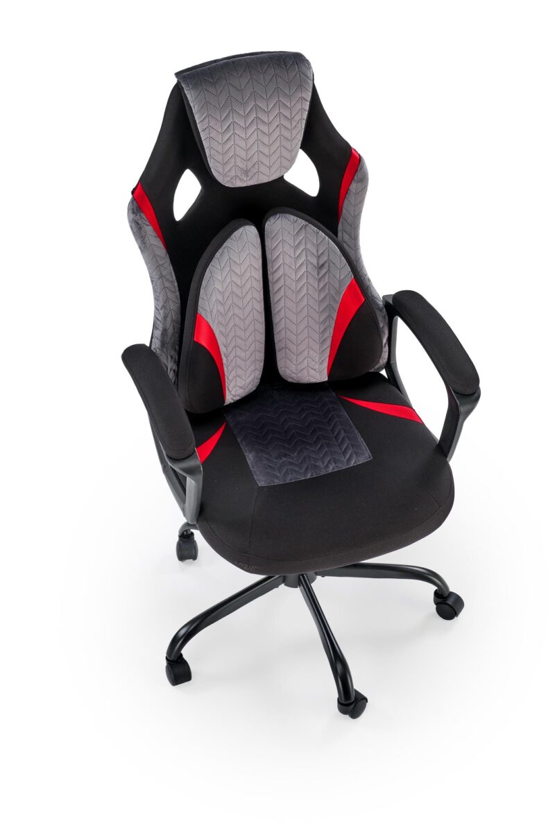 Kontoritool JENSEN, must / hall / punane