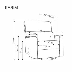 Tugitool VIKTOR manuaalne recliner, beež