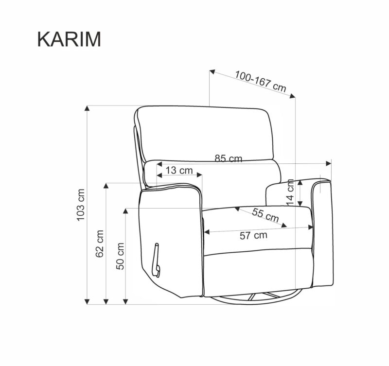 Tugitool VIKTOR manuaalne recliner, beež