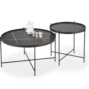 Kohvilaud JULIETA, must marmor / must