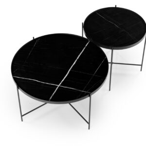 Kohvilaud JULIETA, must marmor / must