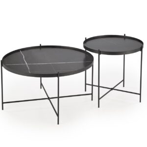 Kohvilaud JULIETA, must marmor / must