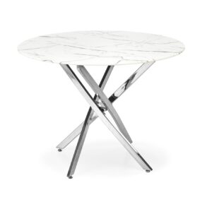 Söögilaud RAIMOND, valge marmor / hõbe