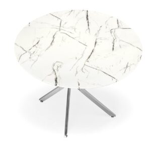 Söögilaud RAIMOND, valge marmor / hõbe