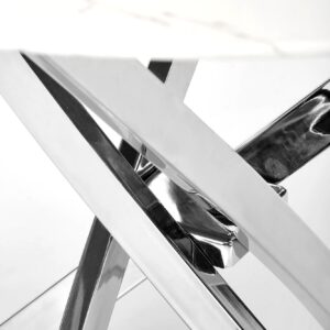 Söögilaud RAIMOND, valge marmor / hõbe