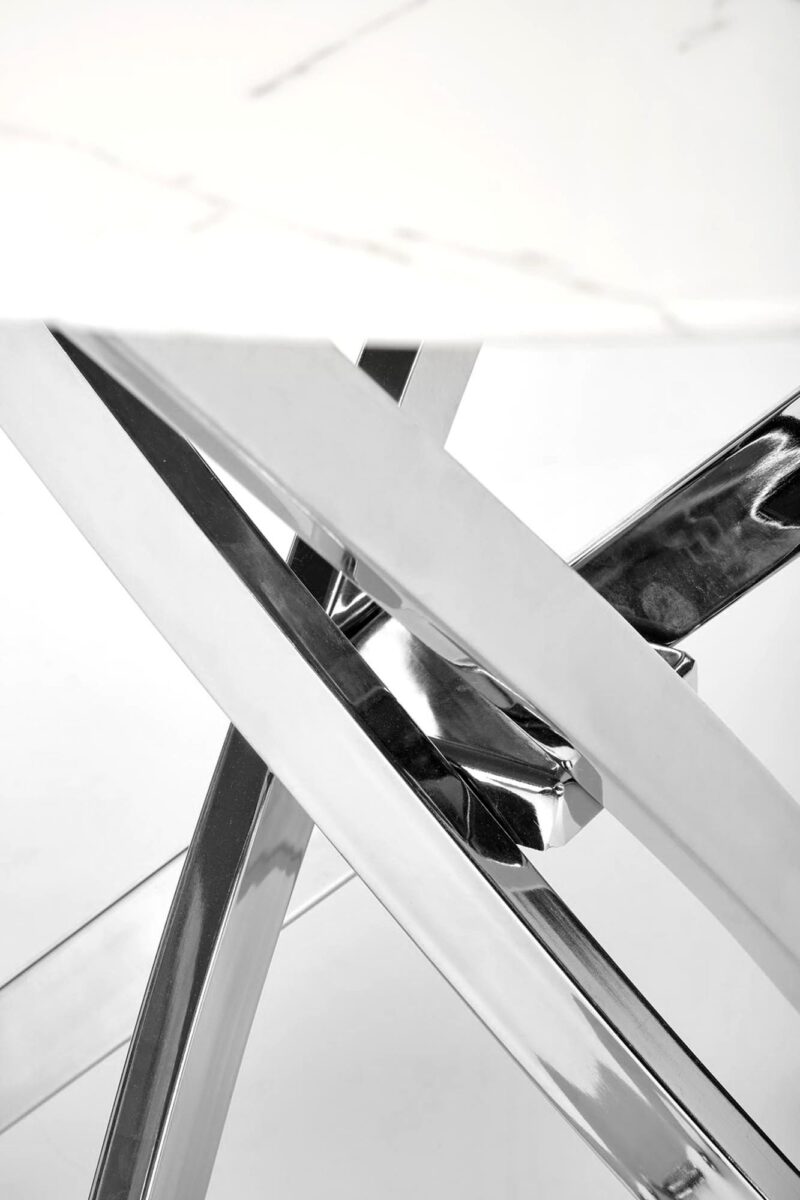 Söögilaud RAIMOND, valge marmor / hõbe