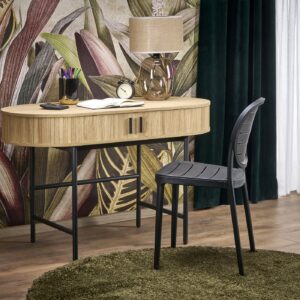 Kirjutuslaud MARVIA, naturaalne / must