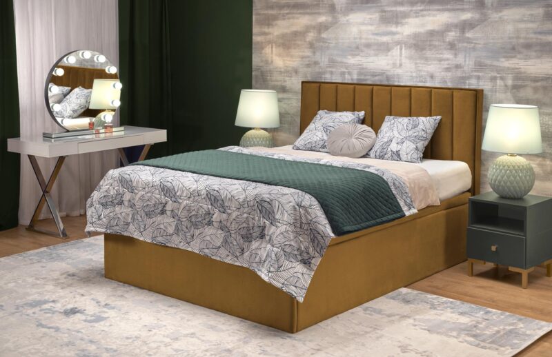 Voodi ASTORIA 160x200, sinepikollane