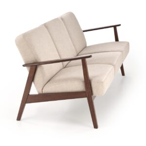 Diivan MILAVOR 3S, beež/ tume pähkel