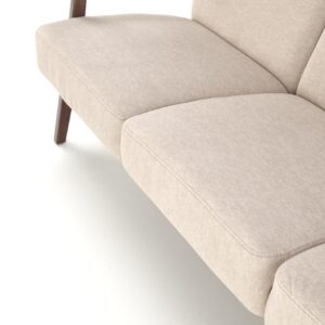 Diivan MILAVOR 3S, beež/ tume pähkel