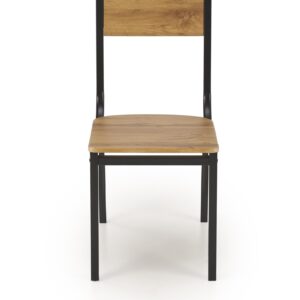 Komplekt MILVER, laud + 4 tooli, värv: looduslik / must