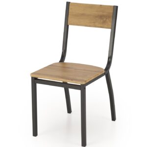 Komplekt MILVER, laud + 4 tooli, värv: looduslik / must