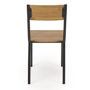 Komplekt MILVER, laud + 4 tooli, värv: looduslik / must