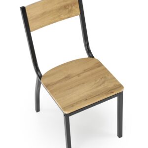 Komplekt MILVER, laud + 4 tooli, värv: looduslik / must