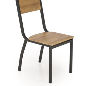 Komplekt MILVER, laud + 4 tooli, värv: looduslik / must