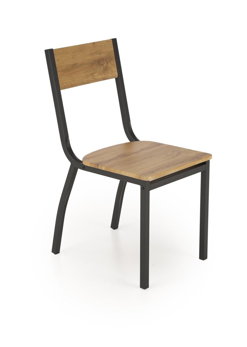 Komplekt MILVER, laud + 4 tooli, värv: looduslik / must