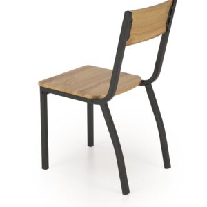 Komplekt MILVER, laud + 4 tooli, värv: looduslik / must