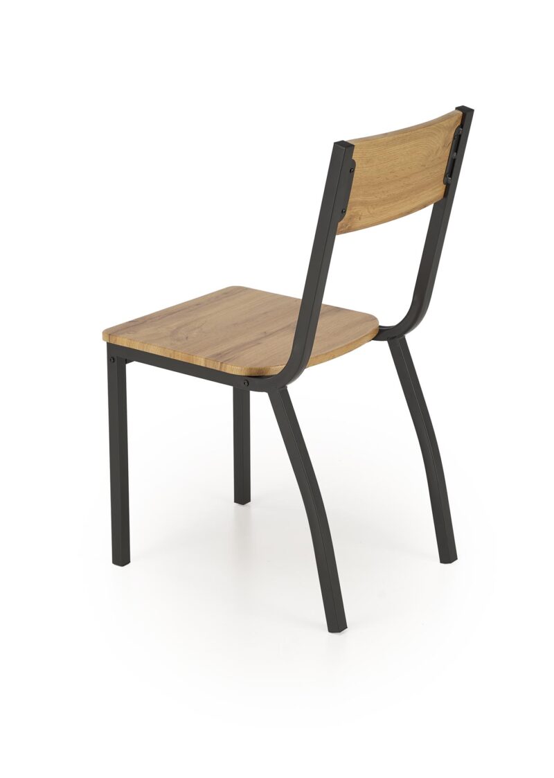 Komplekt MILVER, laud + 4 tooli, värv: looduslik / must