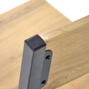 Komplekt MILVER, laud + 4 tooli, värv: looduslik / must