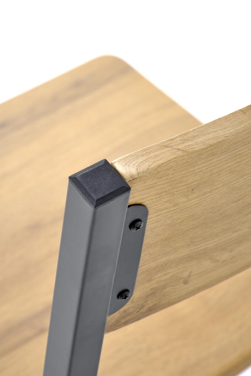 Komplekt MILVER, laud + 4 tooli, värv: looduslik / must