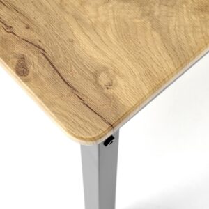 Komplekt MILVER, laud + 4 tooli, värv: looduslik / must